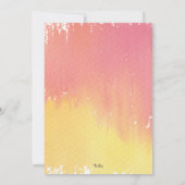 Invitation Aquarelle Laver les filles roses Baby shower Invit (Dos)