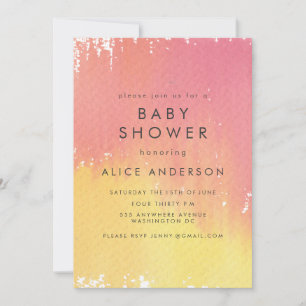 Invitation Aquarelle Laver les filles roses Baby shower Invit