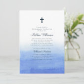 Invitation Aquarelle Laver Ombre Baptismal (Debout devant)