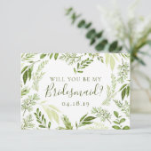 Invitation Aquarelle Le Coeur De Foliage Vous Serez Ma Porte- (Debout devant)