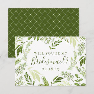 Invitation Aquarelle Le Coeur De Foliage Vous Serez Ma Porte-