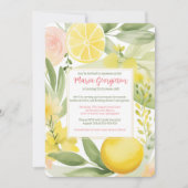 Invitation Aquarelle Lemon Floral à thème Anniversaire (Devant)