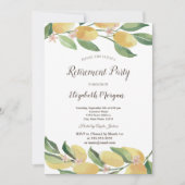 Invitation Aquarelle Lemons Botanique Dots Retraite (Devant)