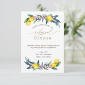 Invitation Aquarelle Lémons Olives Dîner de répétition (Debout devant)