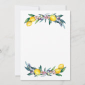 Invitation Aquarelle Lémons Olives Retraite (Dos)