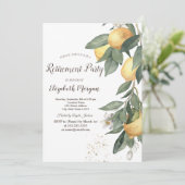 Invitation Aquarelle Lémons Vert Plaid Retraite (Debout devant)