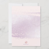 Invitation Aquarelle Lilac brillante, Blush+Faux Metallic (Dos)