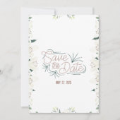 Invitation Aquarelle Lily blanche Enregistrer la date Invitat (Devant)