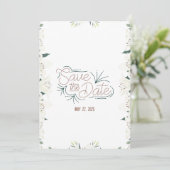 Invitation Aquarelle Lily blanche Enregistrer la date Invitat (Debout devant)