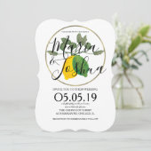 Invitation Aquarelle Limoncillo Lime Citron (Debout devant)