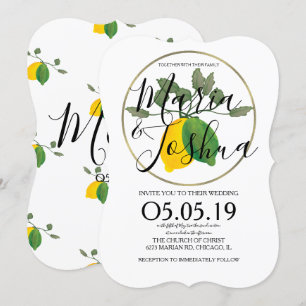Invitation Aquarelle Limoncillo Lime Citron
