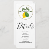 Invitation Aquarelle Limoncillo Lime Lemon (Devant / Derrière)