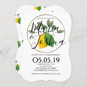 Invitation Aquarelle Limoncillo Lime Lemon