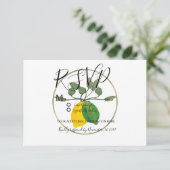 Invitation Aquarelle Limoncillo Lime Lemon Mariage (Debout devant)