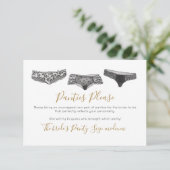 Invitation Aquarelle Lingerie Douche Fête des mariées (Debout devant)