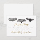 Invitation Aquarelle Lingerie Douche Fête des mariées (Devant / Derrière)