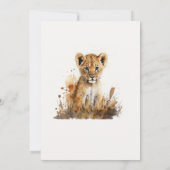 Invitation Aquarelle Lion King`s Baby shower (Dos)