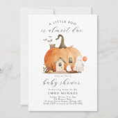 Invitation Aquarelle Little Boo est presque due Baby shower (Devant)