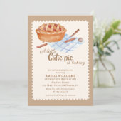 Invitation Aquarelle Little cutie cuit le Baby shower Boho (Debout devant)