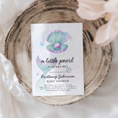 Invitation Aquarelle Little Pearl Baby shower