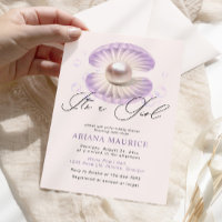 Aquarelle Little Pearl C'est un Baby shower fille