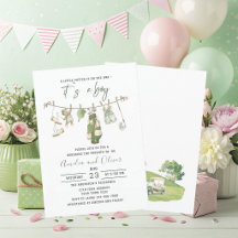Aquarelle Little putter est en route Baby Shower