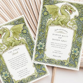 Invitation Aquarelle Ljubljana Slovénie Dragon Mariage