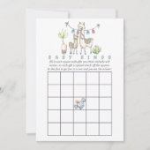 Invitation Aquarelle Llama thème Baby shower Bingo (Devant)