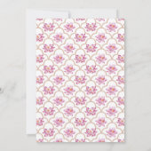 Invitation Aquarelle Lotus Flower Indian Douche par courrier (Dos)