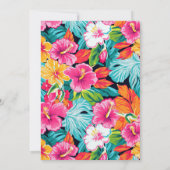 Invitation Aquarelle Lumineuse Fleurs de Preppy Tropical Swee (Dos)