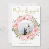 Invitation Aquarelle Lush Blush rose Floral (Devant)