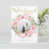 Invitation Aquarelle Lush Blush rose Floral (Debout devant)