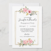 Invitation Aquarelle Lush Blush rose Floral (Dos)