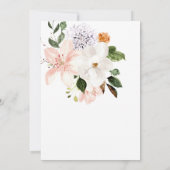 Invitation Aquarelle Lys, Roses, Peonies, Magnolias (Dos)
