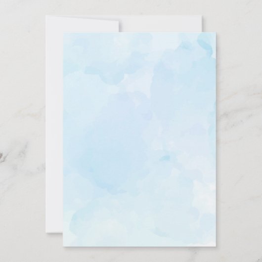 Invitation Aquarelle Macarons bébé garçon fête d'anniversaire (Dos)