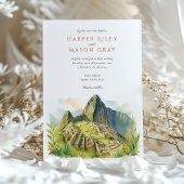Invitation Aquarelle Machu Picchu Pérou Mariage
