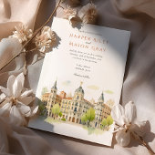 Invitation Aquarelle Madrid Espagne Destination Mariage