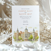 Invitation Aquarelle Madrid Espagne Destination Mariage