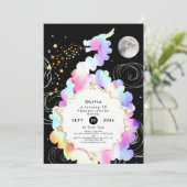 Invitation Aquarelle Magie Dragon Anniversaire (Debout devant)