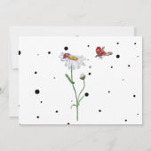 Invitation Aquarelle magique mignonne 1er anniversaire fille (Dos)