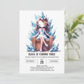 Invitation Aquarelle magique Princesse Anniversaire (Debout devant)