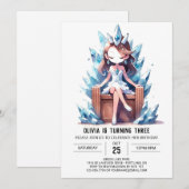 Invitation Aquarelle magique Princesse Anniversaire (Devant / Derrière)