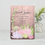 Invitation Aquarelle magique Succulents Anniversaire (Debout devant)