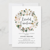 Invitation Aquarelle Magnolia Feu de coton (Devant)