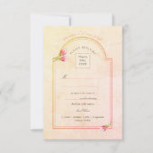 Invitation Aquarelle Magnolia Sunset Peach RSVP (Devant)
