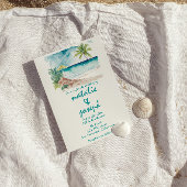 Invitation Aquarelle Main dessinée Colorful Beach Wedding