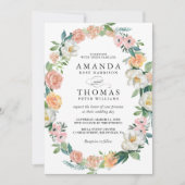 Invitation Aquarelle main dessinée Jardin Floral Mariage Wrea (Devant)