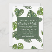 Invitation Aquarelle main Monstera Adansonii Leaf (Devant)