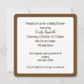 Invitation Aquarelle Mama Ours et bébé (Dos)