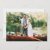 Invitation Aquarelle Marbre vert or Mariage photo (Dos)